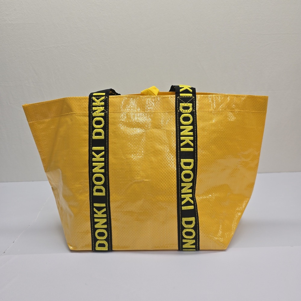Don Don Donki Yellow Reusable Tote Bag Japanese Streetwear Shopper NEW - Picture 2 of 7
